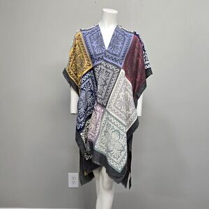Anthropologie Do Everything In Love Kimono One Size Patchwork Bandana Print Boho